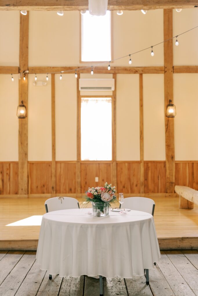 Head table of wedding reception Strock Enterprise 													